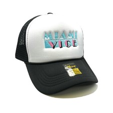 Miami Vice Mesh Trucker SnapBack (White/Black...
