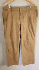 Columbia Pants Mens 40x30 Brown Regular Fit Straight Carpenter Zip Stretch Work