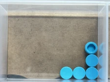 LEGO Parts - Medium Azure Tile, Round 1 x 1 - No 98138 - QTY 5