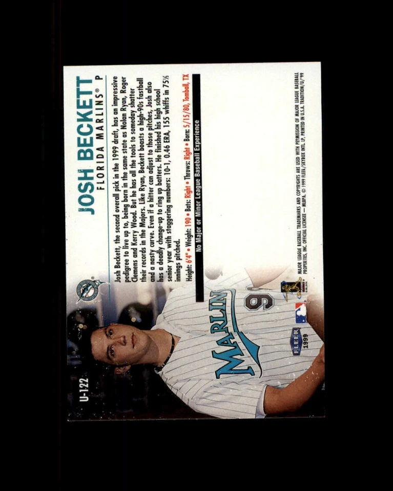 1999 Fleer Tradition Update #U122 Josh Beckett RC (ref 164519) - Image 2 of 2
