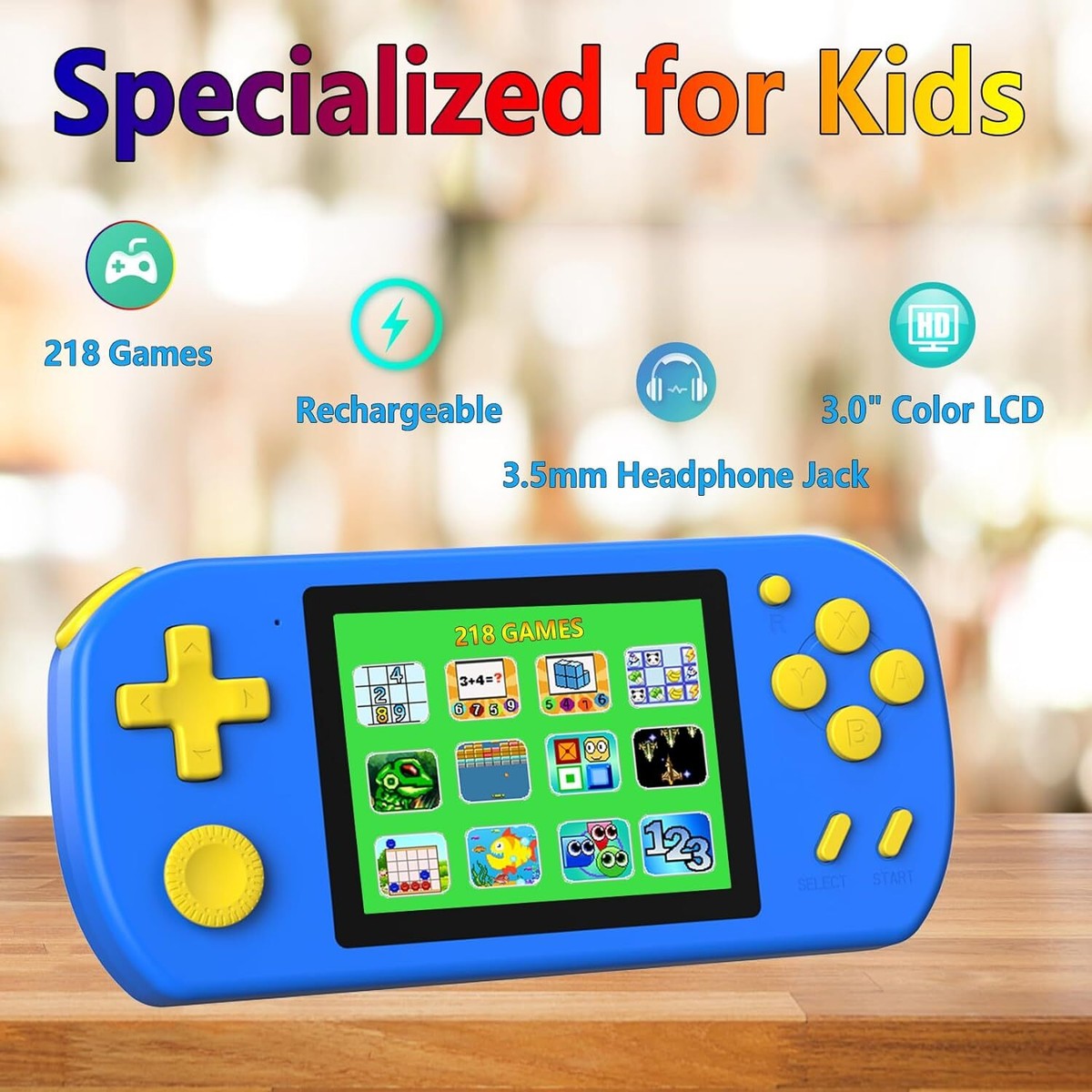 Handheld Game Console for Kids Preloaded 218 Retro Video Games