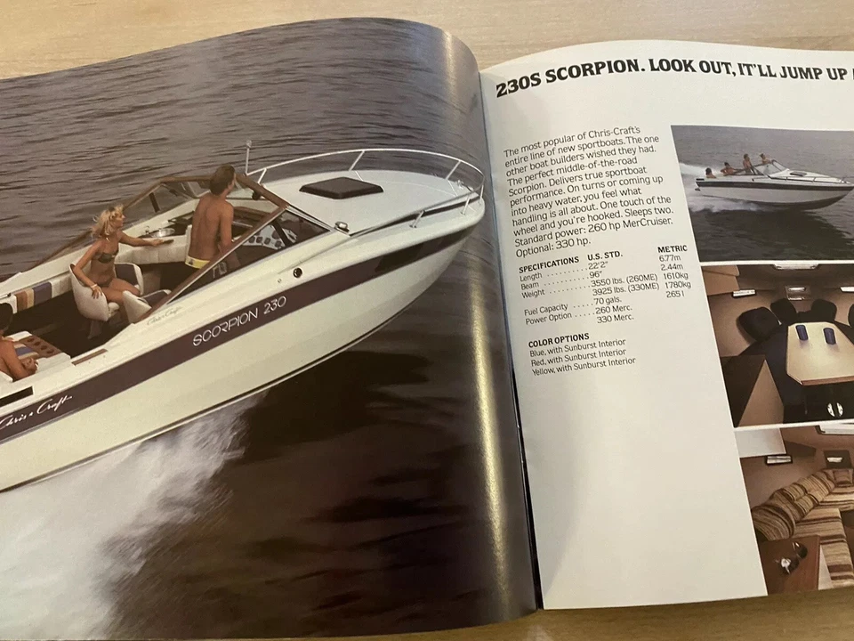 Folleto/catálogo Chris Craft 1980 Sport Performance Boat (Stinger/Scorpion) Foto 4 de 4