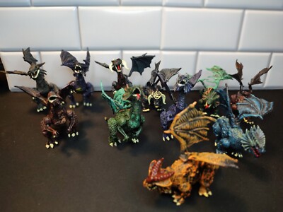 LINK WORLDWIDE READY SET PLAY DRAGON FIGURE/MONSTER FANASTY PVC LOT OF 11