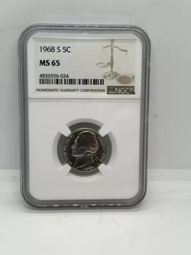 1968-S JEFFERSON NICKEL 5C - NGC MS65 - #766
