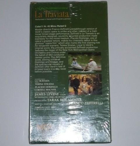 NEW La Traviata VHS Placido Domingo Teresa Stratas Zeffirelli Opera classic film - Picture 4 of 4