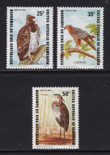 CAMEROUN 1983 Birds set of 3 SG 967-969 MNH/**