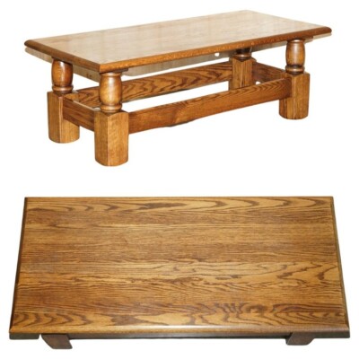 VINTAGE ENGLISH OAK COFFEE TABLE MADE IN THE STYLE OF EDWARDIAN ...