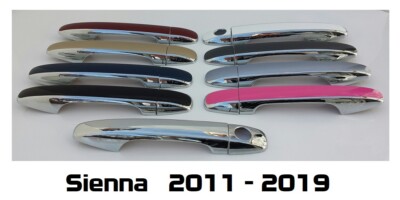 Custom Color & Chrome Door Handle Overlays 2011-2019 Toyota Sienna YOU PICK CLR