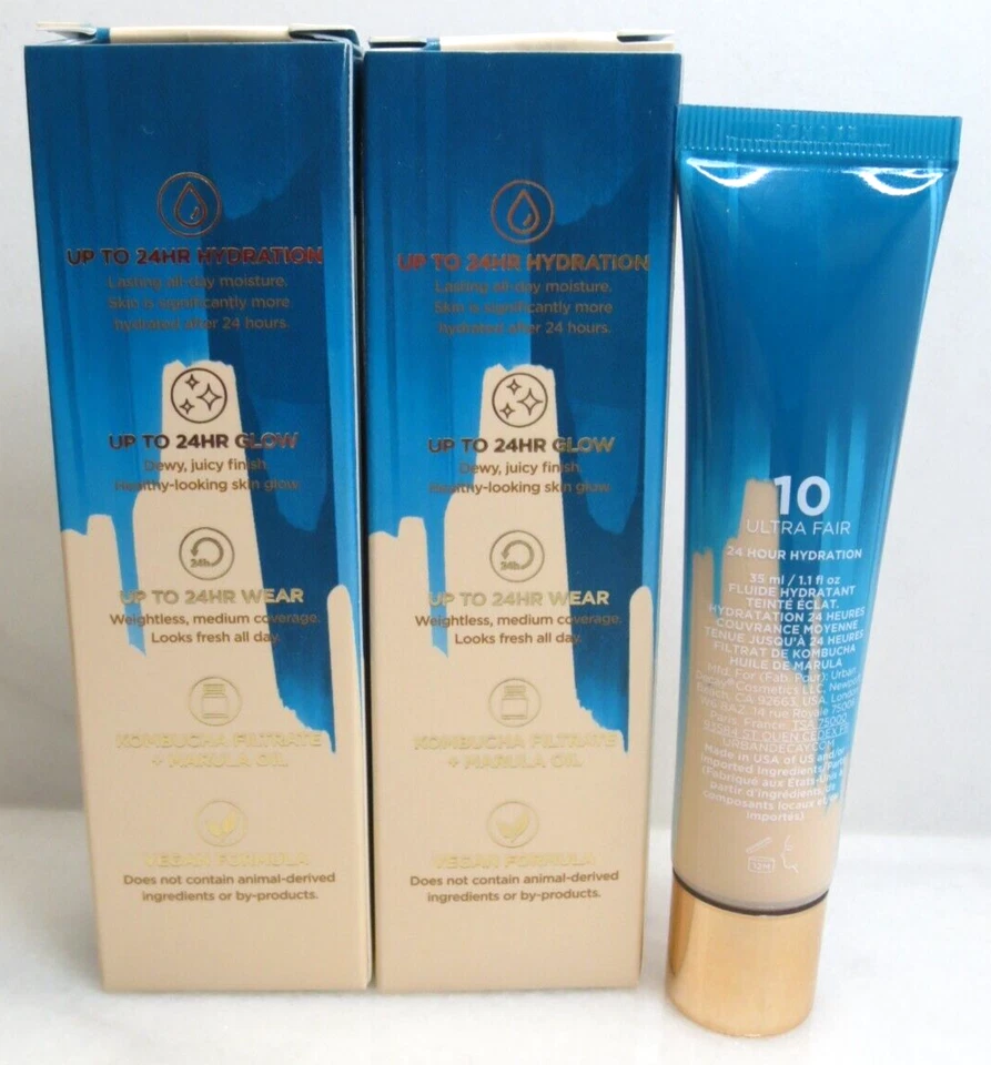 URBAN DECAY STAY NAKED HYDROMANIAC HIDRATADOR DE BRILHO COLORIDO 10 ULTRA JUSTO 1,1 OZ 2PC - Imagem 3 de 4