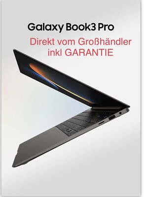 Samsung Galaxy Book3 Pro 16 Zoll (512GB, Intel Core i7 13. Gen, NP960XFG-KC2DE