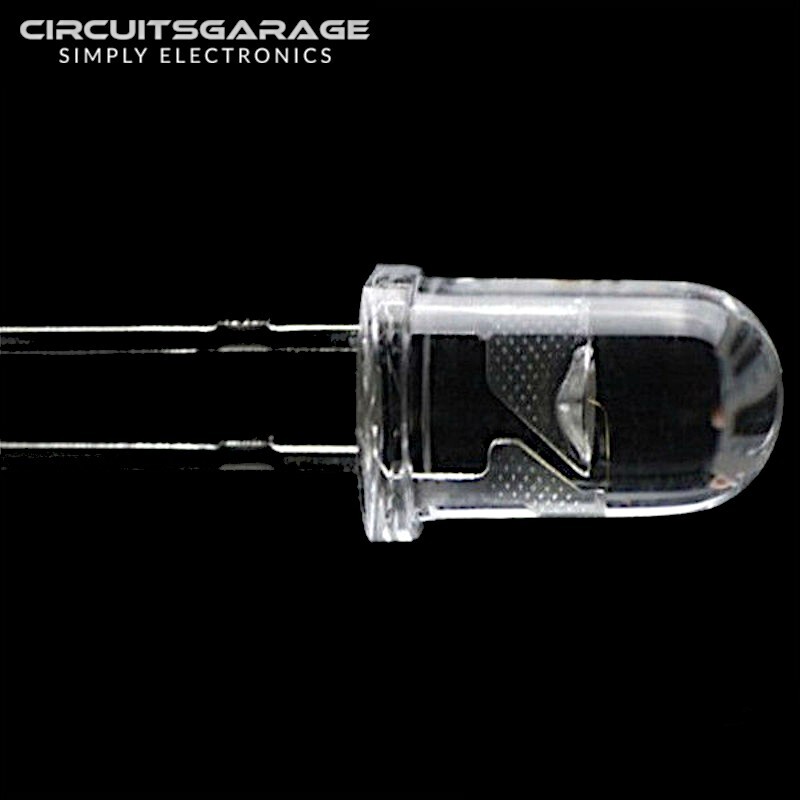 50 X 5mm Ultra Bright Water Clear Red LED Light Emitting Diode Bulb ...