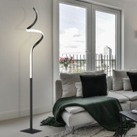 Stehlampe Standleuchte Leselampe Wohnzimmerlampe Touchdimmer Led Schwarz H 145Cm