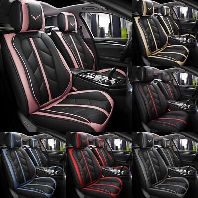 Otom Elegance Front Car Seat Covers - Universal Fit With Faux Leather & Polyester, Airbag Compatible, Extra Pockets | For Cars, Trucks, SUVs (Black-Red) - View #10
