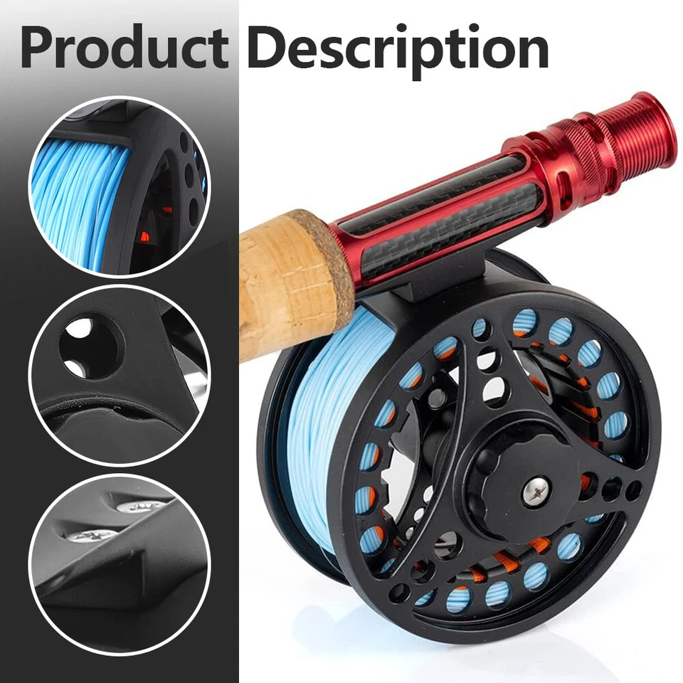 3/4, 5/6, 7/8 Weights Fly Fishing Reel w/ CNC Machined Aluminum Alloy Housing - Image 4 of 4
