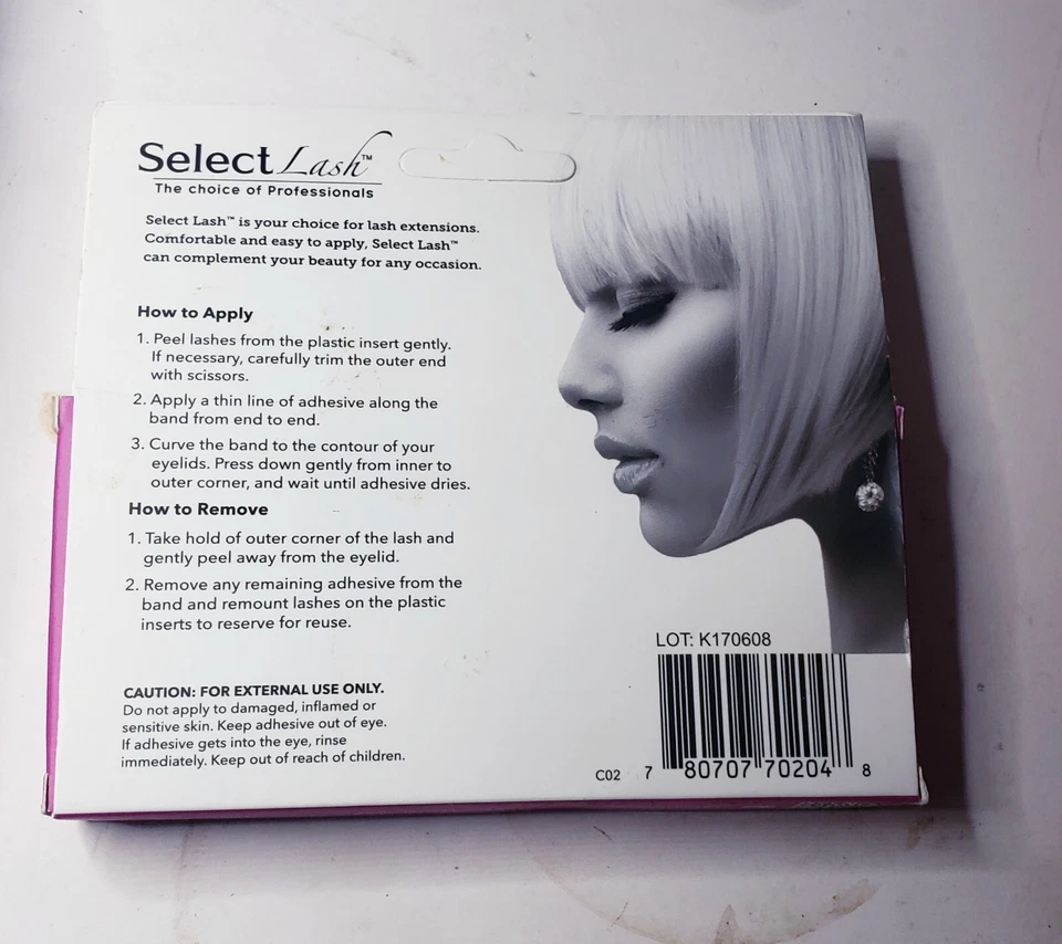 Select Lash Dramatic lashes Green Black 1 Set with Glue Light Weight - Image 3 of 3