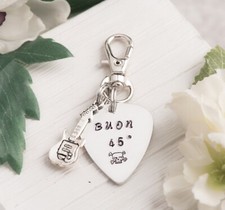 40 Year Birthday Customizable Pick Guitar Keychain
