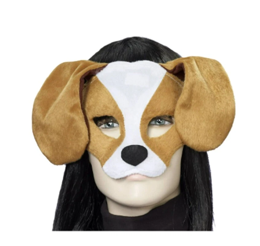 Dog Mask - Brown/White - Costume Accessory - One Size - Image 3 of 3