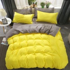 Candy Color Print Bedding Set Duvet Quilt Cover Sheet Pillow Case Four-Piece New