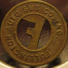 Very Old Fullington Auto Bus Co. Inc. Clearfield, PA Transit Bus Token