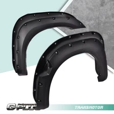 4Pcs Fit For 2004-2015 Nissan Titan Pocket Rivet Style Black Fender Flares