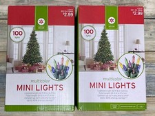 Mini Christmas Lights Set Steady Mini Light String Lighting Holiday 100 Bulb 2