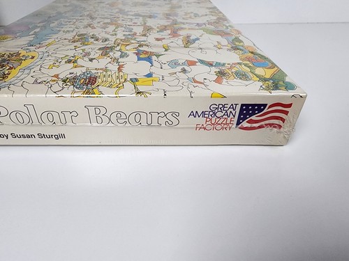 Vintage 1992 Polar Bears Susan Sturgill Jigsaw Puzzle 500 Great American Puzzle - Picture 10 of 10