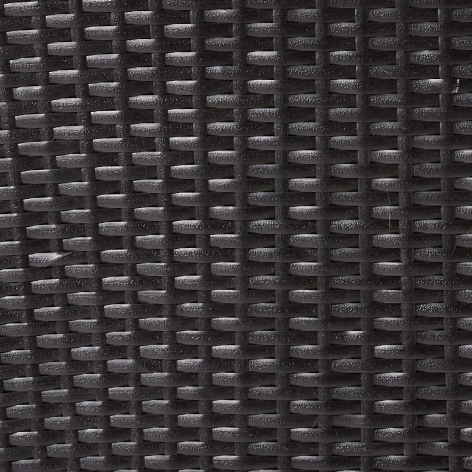 Jardinera redonda de mimbre de plástico de resina ligera DMC Products Vista, negra, 40 pulgadas Foto 3 de 3