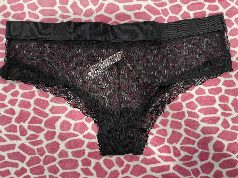 Victoria's Secret Lunares Cheeky Cheeky Panty Negro Nuevo con Etiquetas XL Foto 3 de 3