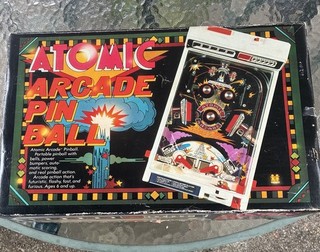 Vintage 1979 Tomy Atomic Arcade Pinball Tabletop Electric Game Parts Or Repair