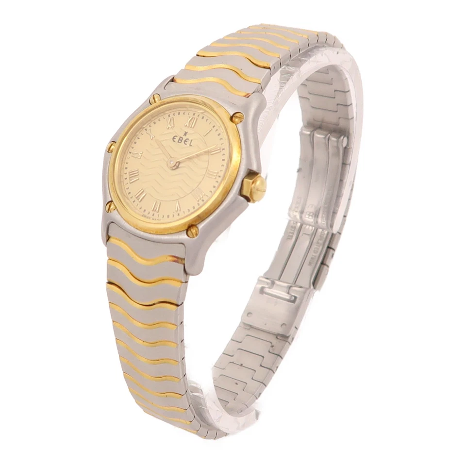 EBEL Classic Wave Quartz Watch 1157111 Stainless Steel/18K Yellow Gold - image 3 of 4