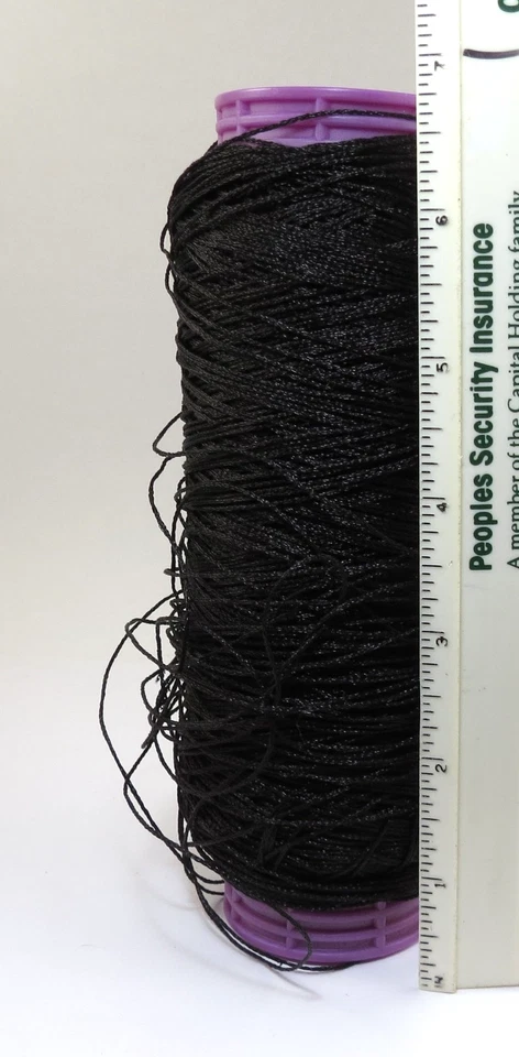 Kreinik Metallic Thread for Stitching Black #005C - #12 Tapestry Braid 376M - Image 3 of 4