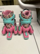 Hello Kitty Pink Girls Youth Roller Skates Size 11-12 Adjustable Straps