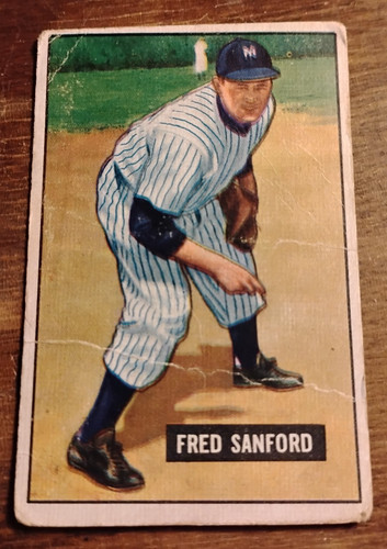 Fred Sanford #145 1951 Bowman card