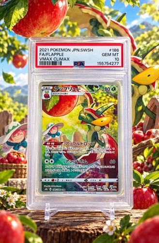 🍎2021 POKEMON SWORD & SHIELD VMAX CLIMAX #186 FA/FLAPPLE VMAX CLIMAX PSA 10🍎