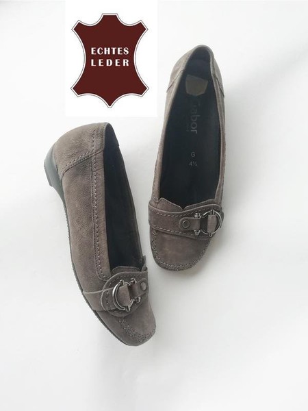 Women Gabor Heels Grey Nubuck 37 #7ST9