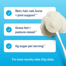 Collagen Peptides Powder - Supports Hair, Nail, Skin, Bone & Joint Health, Un...