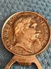 Vintage Brass Napoleon III  Bottle Opener Emperor Faux Roman Coin Made in Korea — photo 2