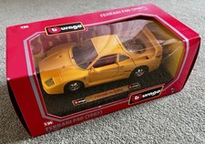 Bburago Ferrari F40 (1987) 1:24 Scale Diecast Model Car, Unopened Box with Stand