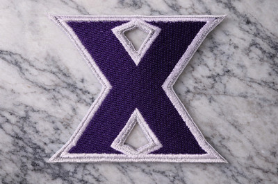 XAVIER MUSKETEER NCAA EMBROIDERED IRON ON PATCH 2.75'' X 2.5 '' FREE SHIPPING