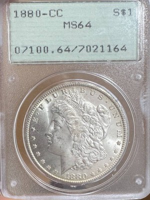 1880 CC Morgan Silver Dollar PCGS MS-64 Old Green Holder | eBay