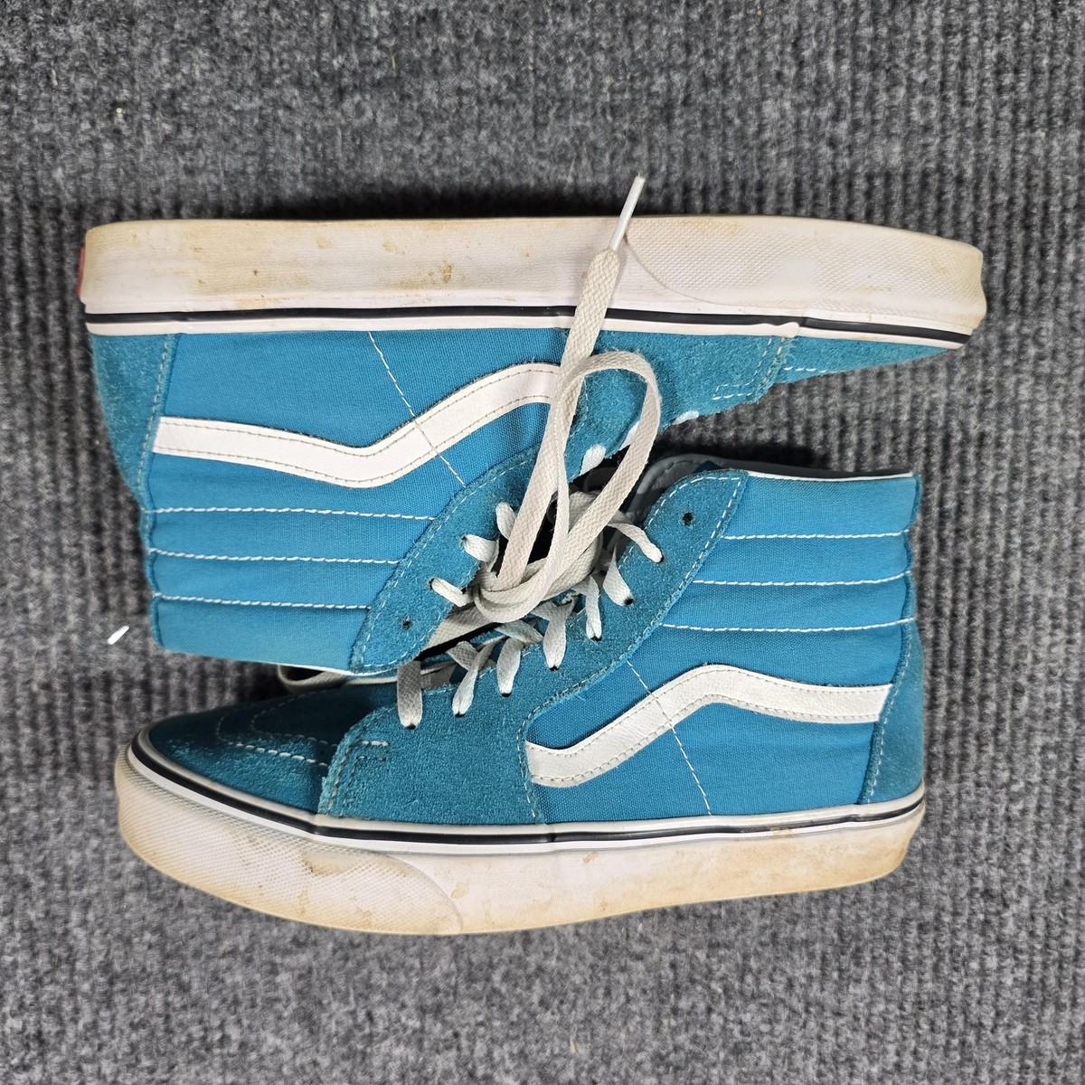 Vans Sk8 Hi Shoes Mens Size 7.5 Blue White‎ Suede Canvas Skate High Top Classic Vans Sk8 Hi Shoes Mens Size 7.5 Blue White Suede Canvas  main image 2