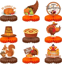 Katchon, Thanksgiving Centerpieces for Tables - Pack of 9 | Thanksgiving Table D