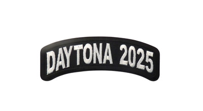 2025 Daytona Bike Week White Rocker Event Patch.
