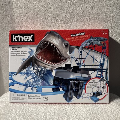 K'Nex Shark Attack Roller Coaster Set Complete Open Box / Sealed Parts Retired