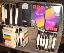 14 VHS Tape LOT Used Pre-recorded In The  1990s  for blanks Sony RCA Polaroid+++