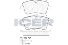 Bremsbelagsatz Vorne Lucas-Trw-System f&uuml;r Mercedes SLK CLK Cabrio S203 00-11