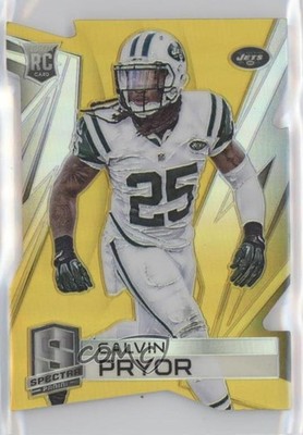 2014 Panini Spectra Rookies Gold Prizm Die-Cut 6/10 Calvin Pryor Rookie RC 00ws