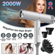 Hair Dryer 2000W Professional Style Nozzle Quiet Blower Pro Salon Dryer Blow UK
