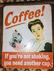 RETRO & VINTAGE STYLE DECORATIVE METAL SIGN/WALL ART FOR COFFEE LOVERS