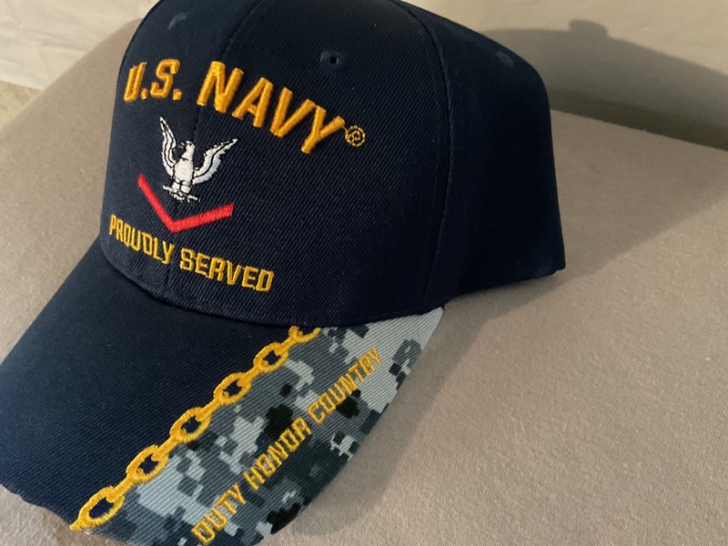 Navy Proudly Served 3rd Class Duty Honor Hat OFFICIALLY LICENSED BY THE US NAVY)